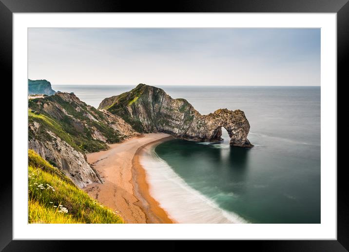 Durdle door Jurassic coast Framed Mounted Print by Andrew Michael