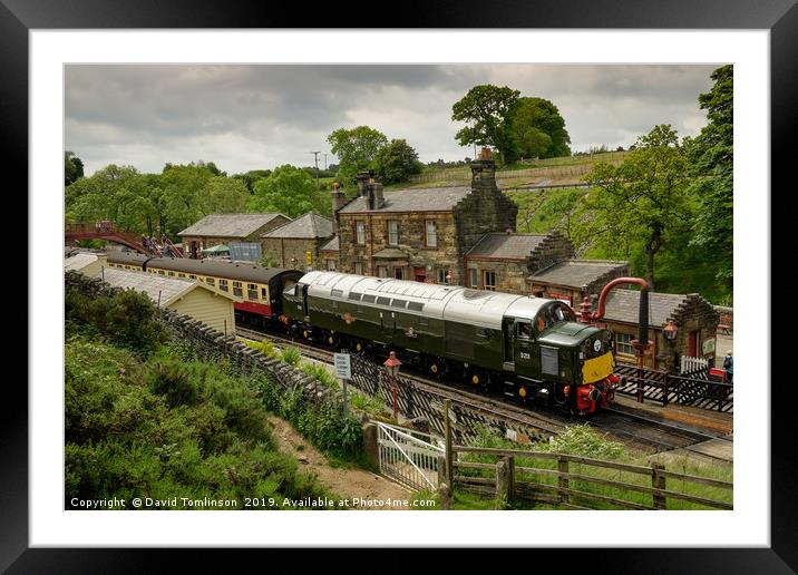 Class 40 D213 - Andania Goathland Framed Mounted Print by David Tomlinson
