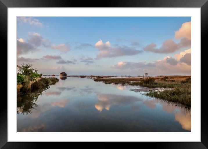 Reflections of sunset in a high Spring tide - Thor Framed Mounted Print by Gary Pearson