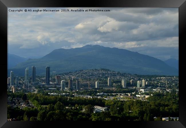 A beautiful cloudy day in Vancouver, Canada. Framed Print by Ali asghar Mazinanian
