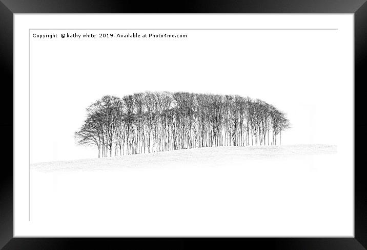 Cookworthy Knapp trees, Nealy home trees Cornwall Framed Mounted Print by kathy white