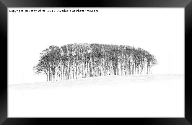Cookworthy Knapp trees, Nealy home trees Cornwall Framed Print by kathy white
