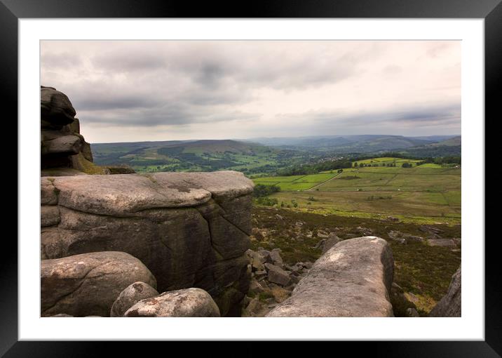 Stanage edge Framed Mounted Print by Darren Burroughs