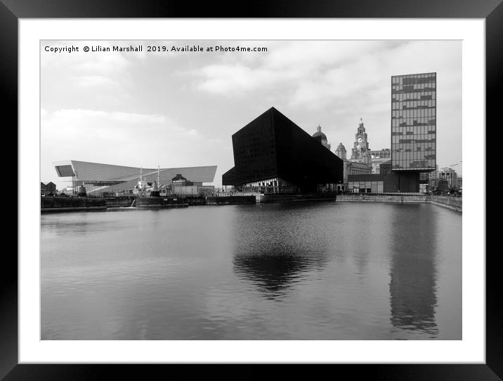  Liverpool Waterfront.  Framed Mounted Print by Lilian Marshall