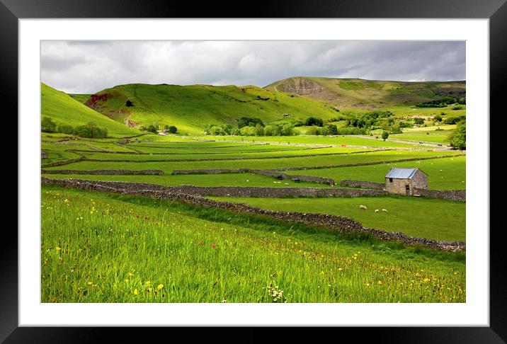 Mam Tor in the Hope Valley Framed Mounted Print by Darren Burroughs