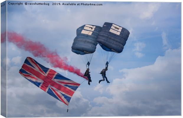 Proud To Be British-Tigers Parachute Display Team Canvas Print by rawshutterbug 