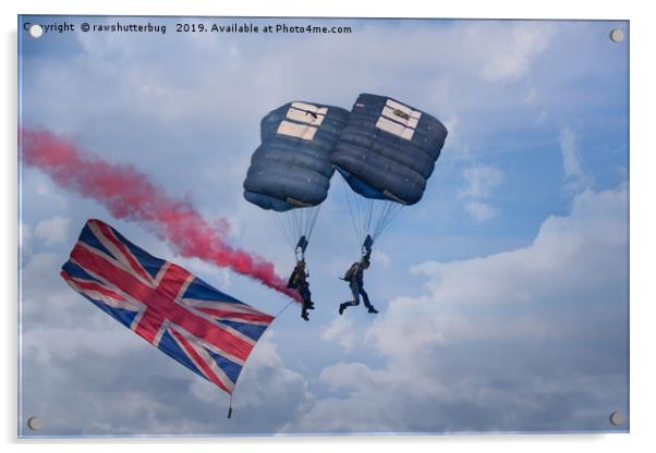 Proud To Be British-Tigers Parachute Display Team Acrylic by rawshutterbug 