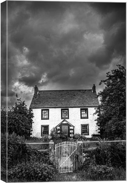 Moody Cottage Canvas Print by Mark S Rosser
