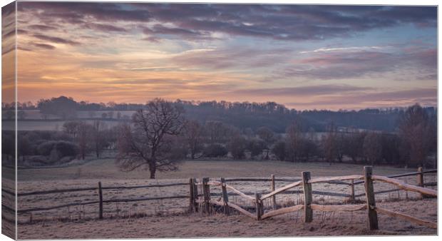Sunrise in Sussex Canvas Print by Ben Hatwell