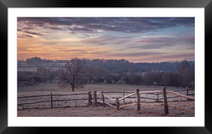 Sunrise in Sussex Framed Mounted Print by Ben Hatwell