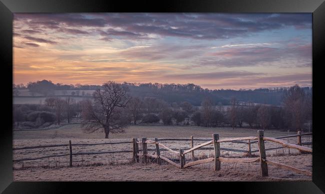 Sunrise in Sussex Framed Print by Ben Hatwell
