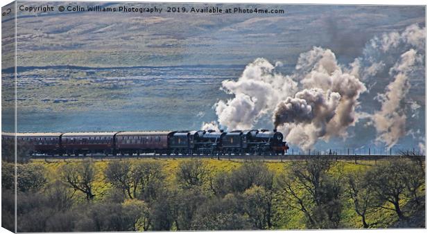 Steam Over The Ribblhead Viaduct - 2 Canvas Print by Colin Williams Photography