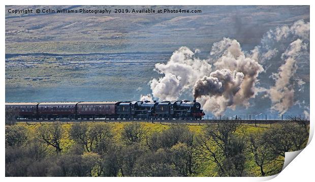 Steam Over The Ribblhead Viaduct - 2 Print by Colin Williams Photography