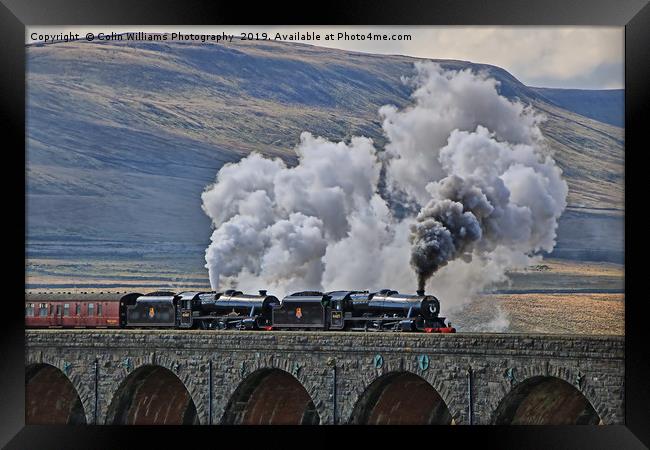 Steam Over The Ribblhead Viaduct - 4 Framed Print by Colin Williams Photography