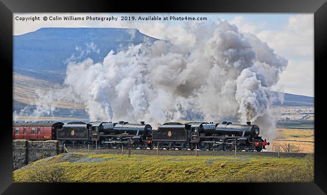 Steam Over The Ribblhead Viaduct - 5 Framed Print by Colin Williams Photography