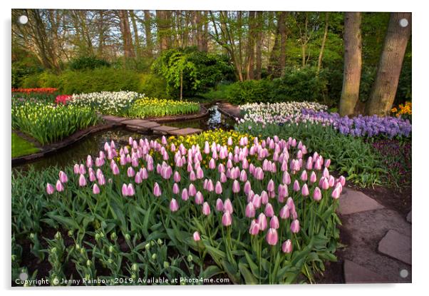 Hidden Beauty. Keukenhof Botanic Garden Acrylic by Jenny Rainbow