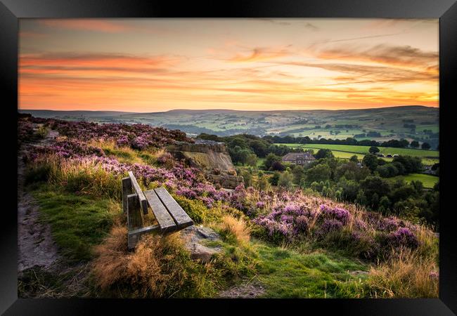 Yorkshire Sunset   Framed Print by chris smith