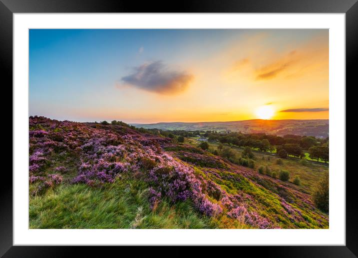 West Yorkshire Sunset   Framed Mounted Print by chris smith
