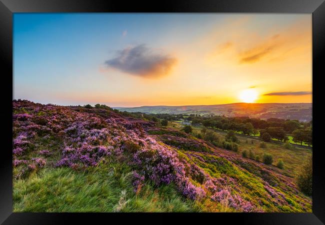 West Yorkshire Sunset   Framed Print by chris smith