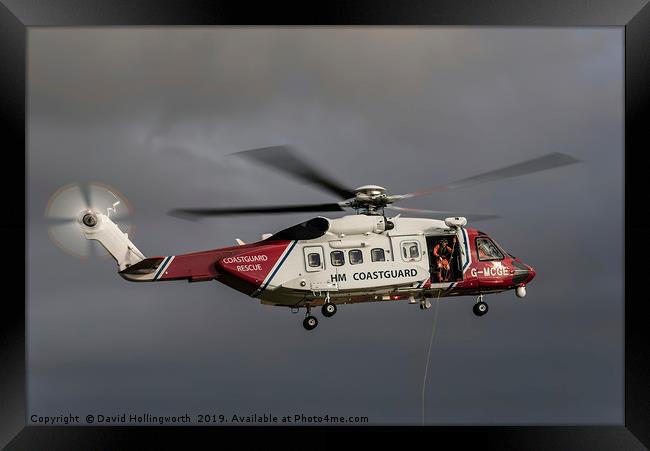 Search & Rescue\Sikorsky S92A  Framed Print by David Hollingworth