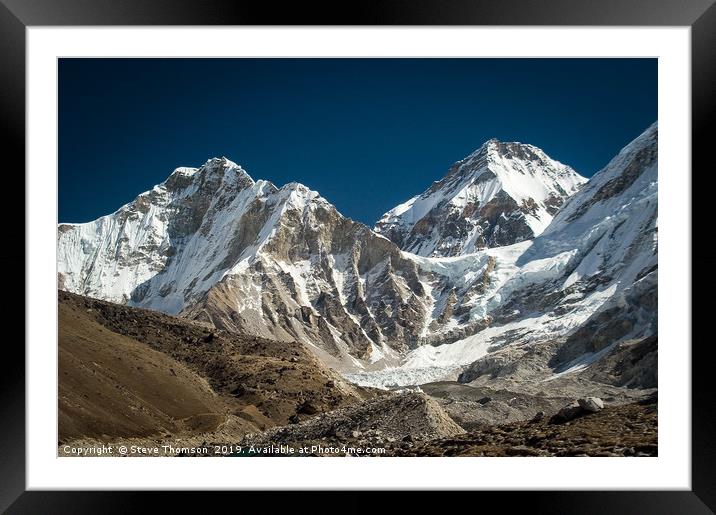 Mountain View, Nepalese Himalayas Framed Mounted Print by Steve Thomson