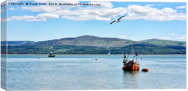 River Dyfi meets the blue waters of Cardigan Bay  Canvas Print by Frank Irwin
