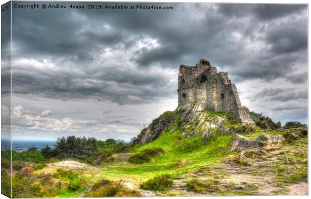Majestic Mow Cop Castle Canvas Print by Andrew Heaps