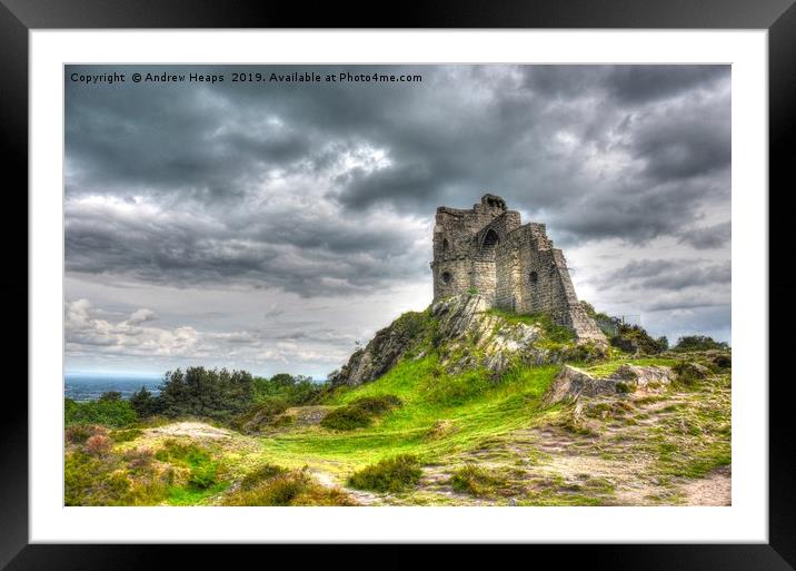 Majestic Mow Cop Castle Framed Mounted Print by Andrew Heaps