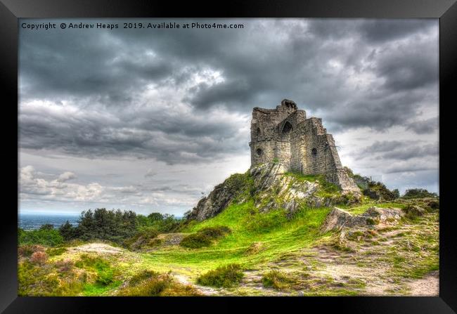Majestic Mow Cop Castle Framed Print by Andrew Heaps