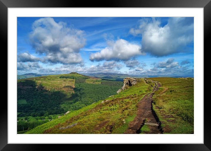 Bamford Edge and Win Hill                     Framed Mounted Print by Darren Galpin