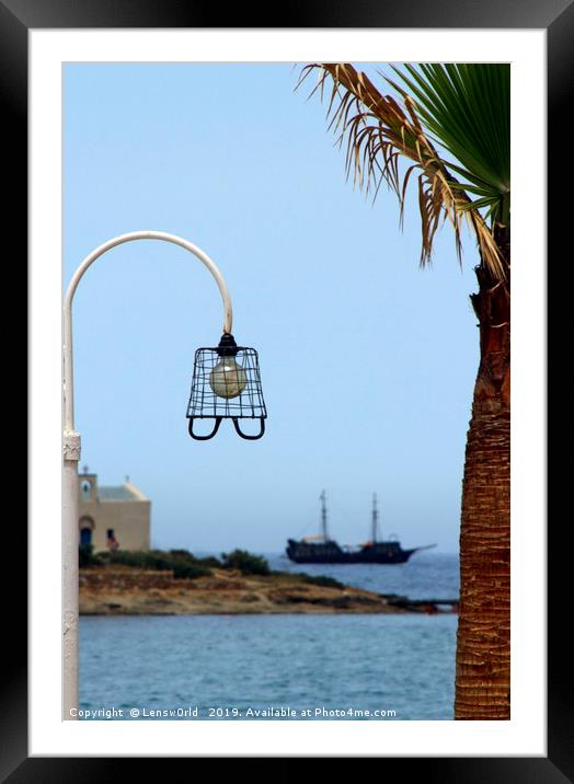A moment at the coast of Crete, Greece Framed Mounted Print by Lensw0rld 