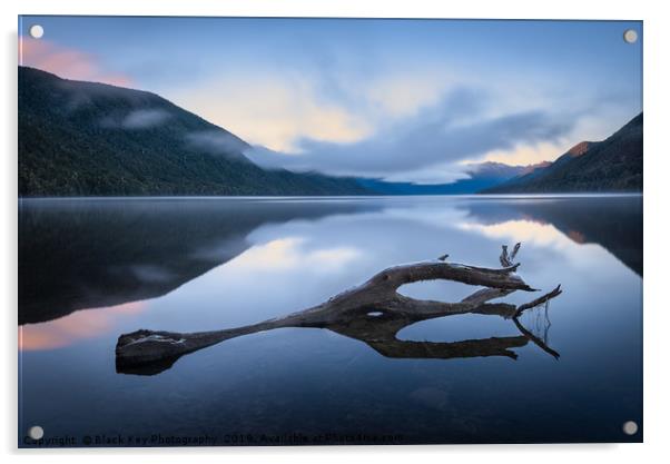 Sunrise at Lake Rotoroa, New Zealand Acrylic by Black Key Photography