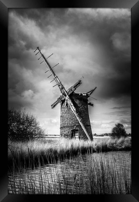 Brograve mill windpump   Framed Print by chris smith