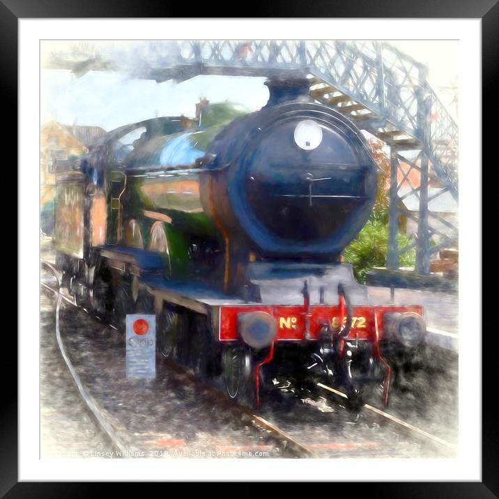 LNER B12 – 8572 Steam Train Framed Mounted Print by Linsey Williams