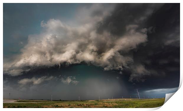 Kansas monster storm Print by John Finney