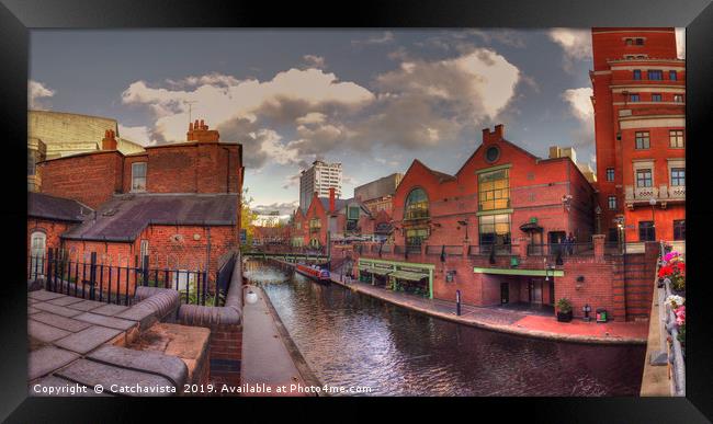 The Old and the New: Birmingham`s Canal Network Framed Print by Catchavista 