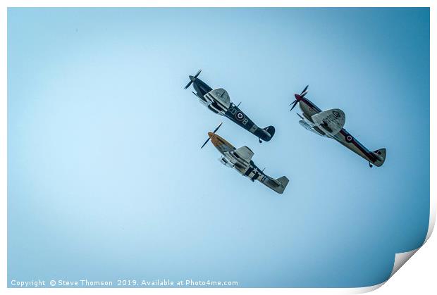 Three Veterans of the Air Print by Steve Thomson