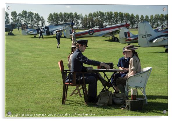 Goodwood Revival Meeting - The Airfield Acrylic by Steve Thomson