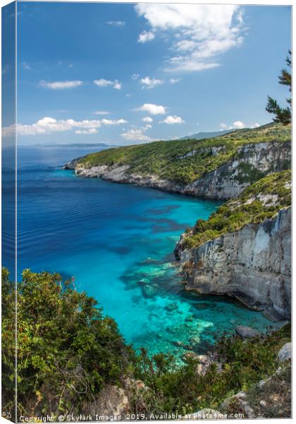 Azure Seas of Zakynthos Canvas Print by AMANDA AINSLEY