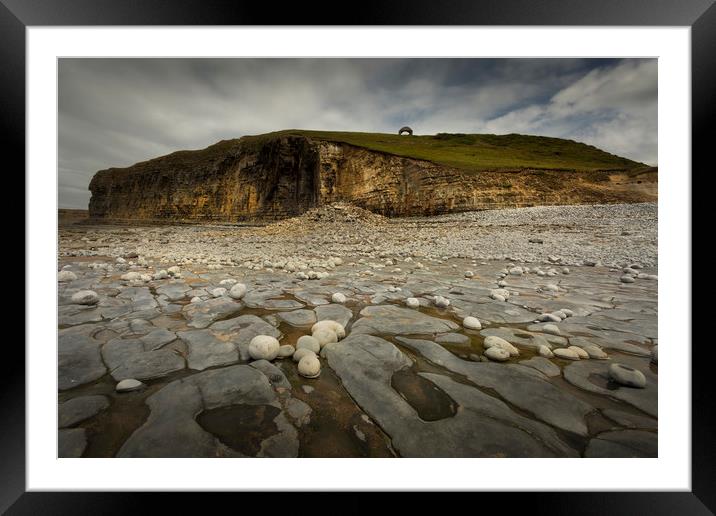 Monknash beach South Wales Framed Mounted Print by Leighton Collins