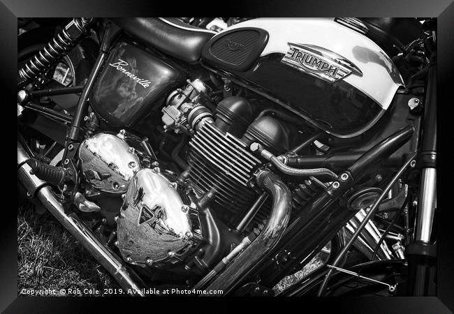 Classic Triumph Bonneville Motorcycle Framed Print by Rob Cole