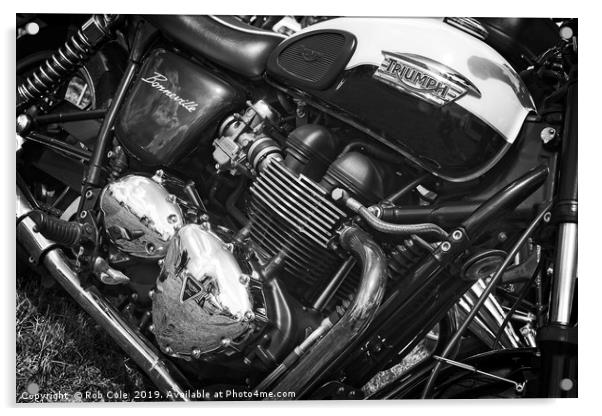 Classic Triumph Bonneville Motorcycle Acrylic by Rob Cole