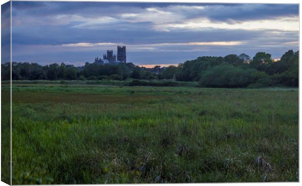 Ely Cathedral at Dusk Canvas Print by Kelly Bailey