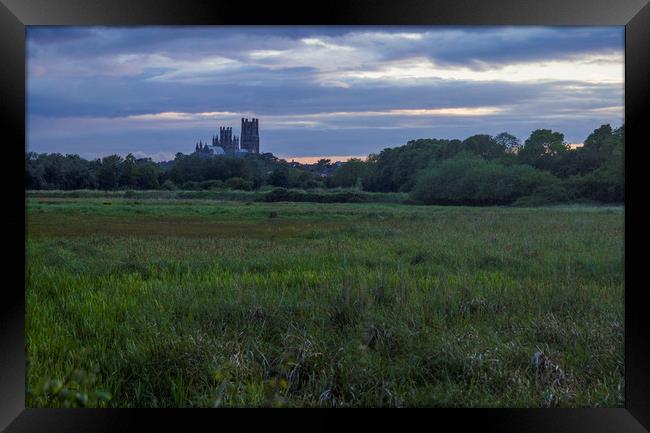 Ely Cathedral at Dusk Framed Print by Kelly Bailey