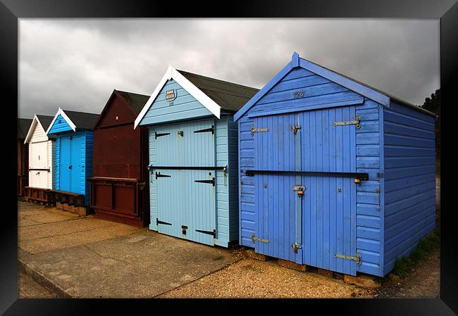 Highcliffe huts 2 Framed Print by Chris Day