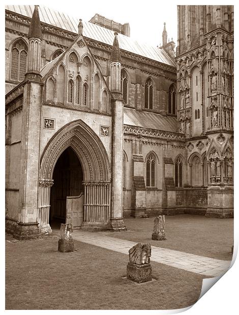 Wells cathedral Print by kelly Draper