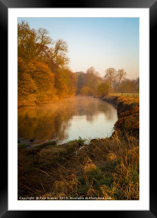 River Stour in Winter Framed Mounted Print by Paul Brewer