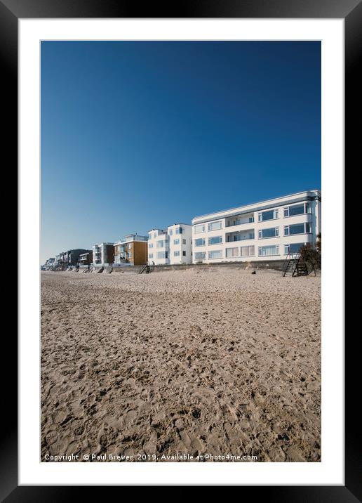 Sandbanks in early Spring Framed Mounted Print by Paul Brewer
