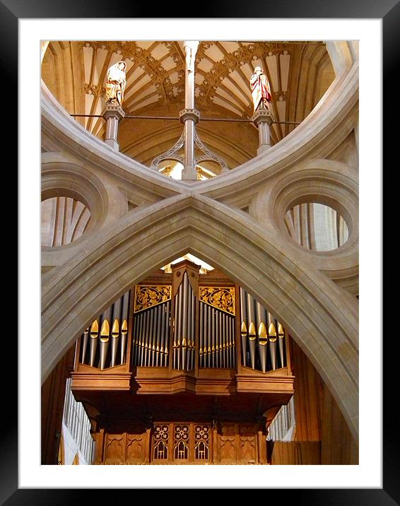 The Cathedral Organ Framed Mounted Print by kelly Draper