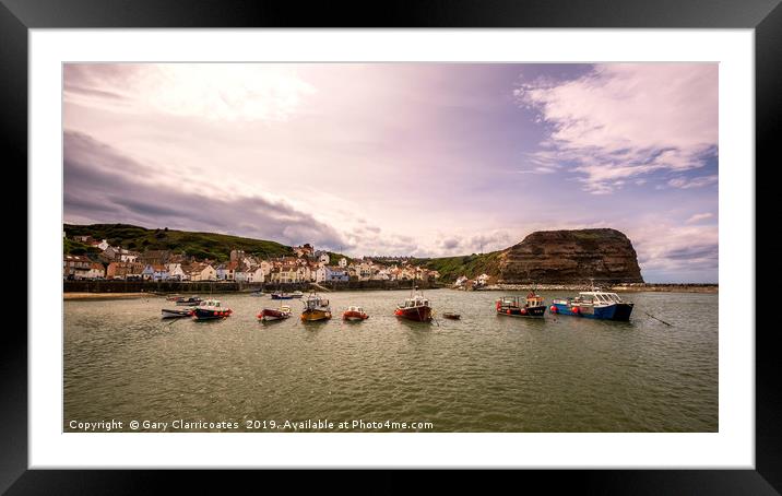 Protecting Staithes Framed Mounted Print by Gary Clarricoates